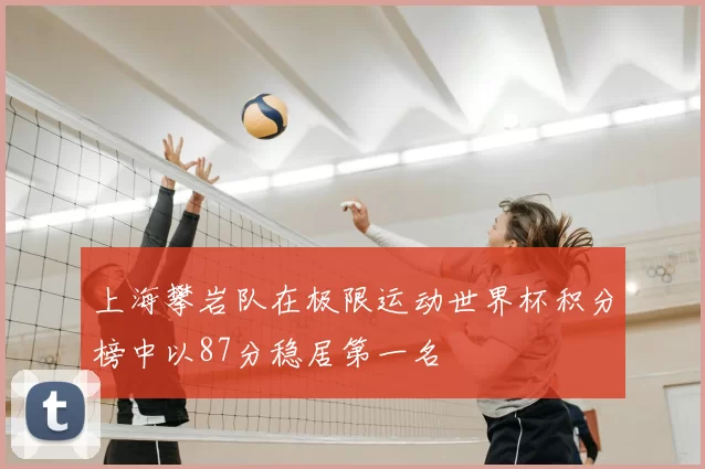 上海攀岩队在极限运动世界杯积分榜中以87分稳居第一名